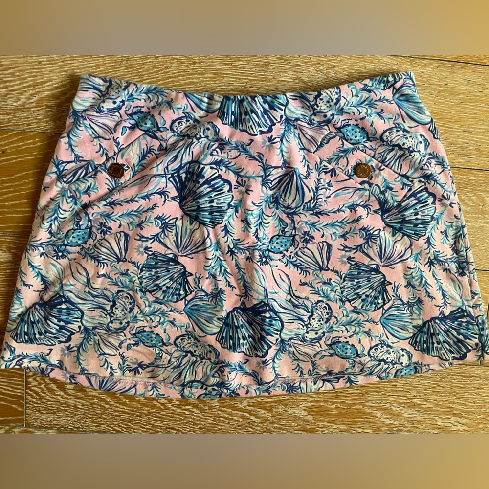 Lilly Pulitzer Shell and Jellyfish Pink and Blue Women's Skort Size M